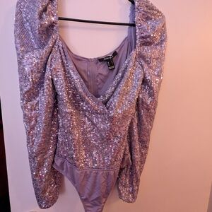 Revamped Purple Sequin Bodysuit